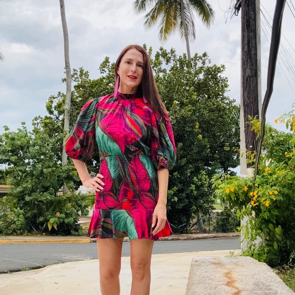 FARM Rio Multicolor Leaf Print Dress - Picture 7 of 7